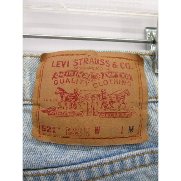 VINTAGE Levis 521 Jeans 10 Mom Tapered Leg Red Tab Logo 90s Preppy - Picture 8 of 12